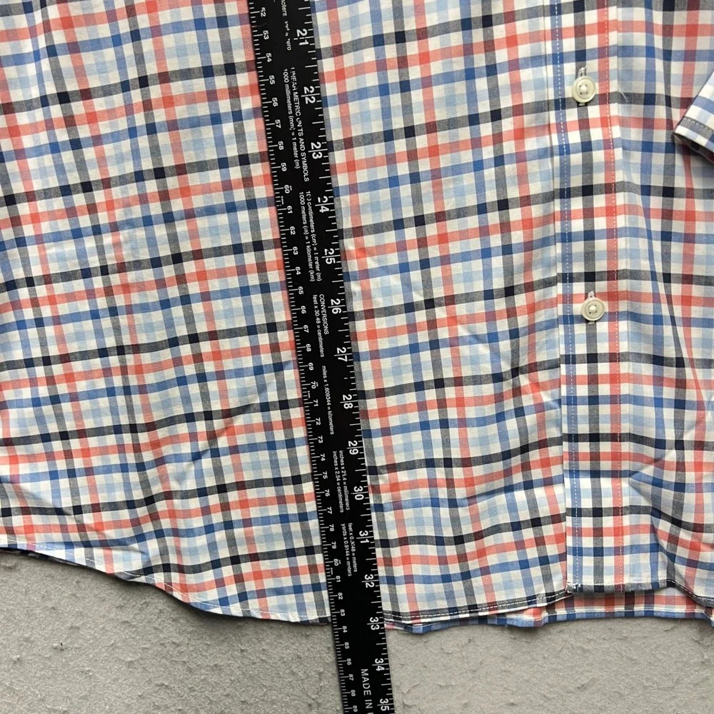 LL Bean Mens XL Regular Traditional Fit Wrinkle Free Cotton Plaid Shirt 288292